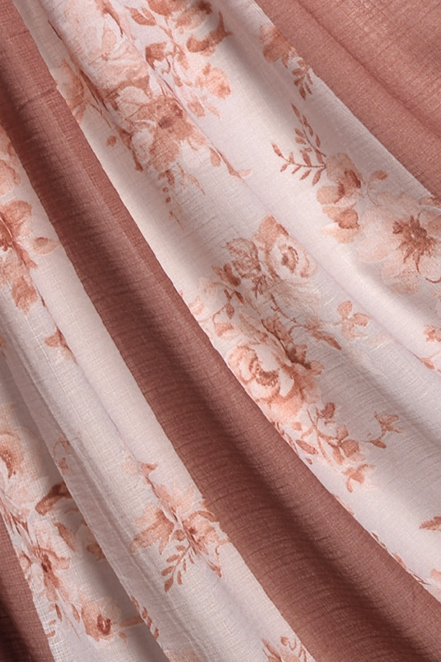 Striped Printed Lawn - Rosewood