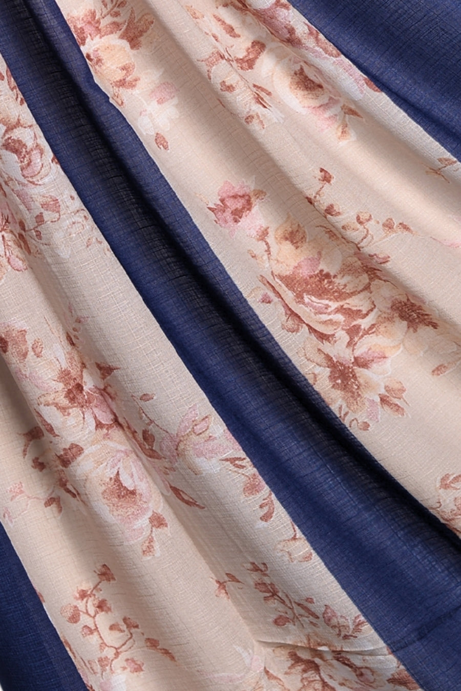 Striped Printed Lawn - Royal