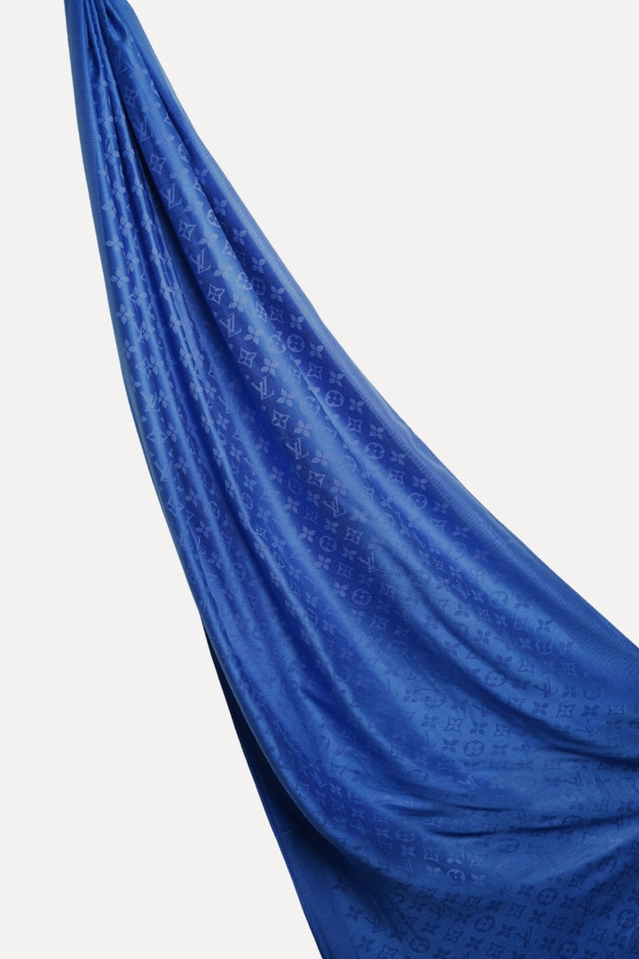 LV Cashmere Hijab -  Royal Blue
