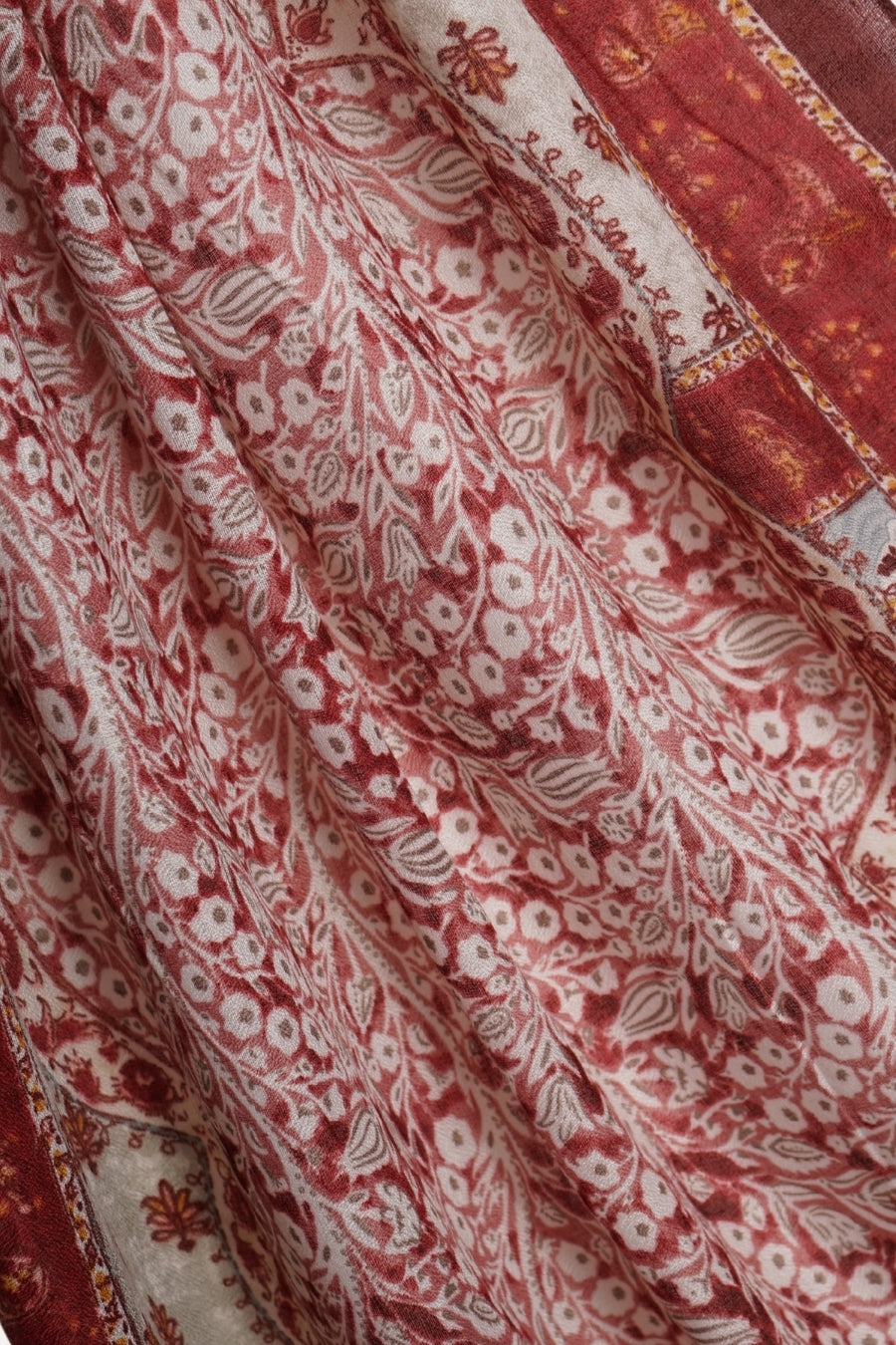 Printed Floral Lawn Hijab - Ruby Glow