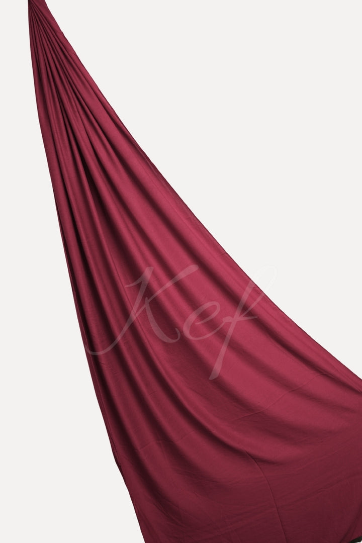 Crumpled Lawn Hijab - Ruby Red