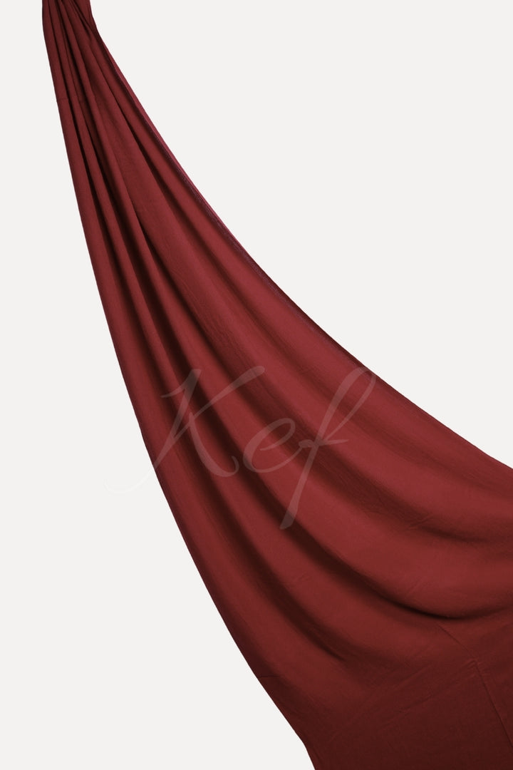 Plain Cashmere Hijab - Ruby Red