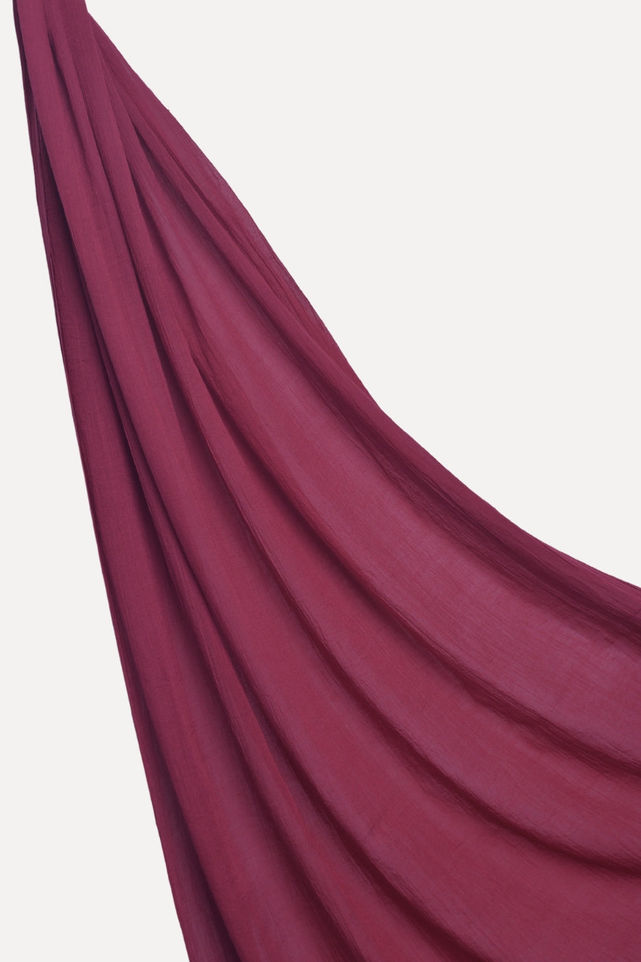 Soft Crumpled Lawn Hijab - Ruby Red