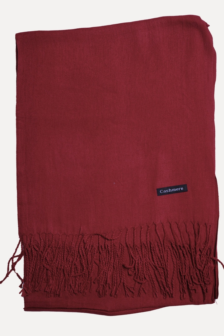 Plain Cashmere Hijab - Ruby Red