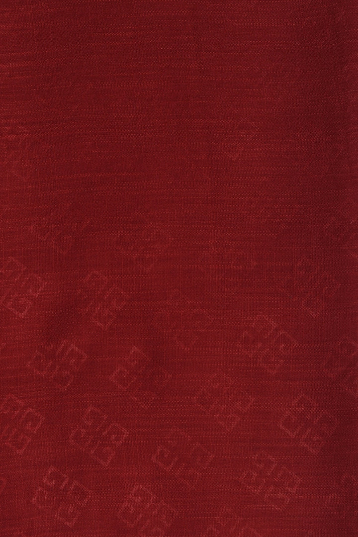 Monogram Turkish Lawn Hijab - Ruby Red