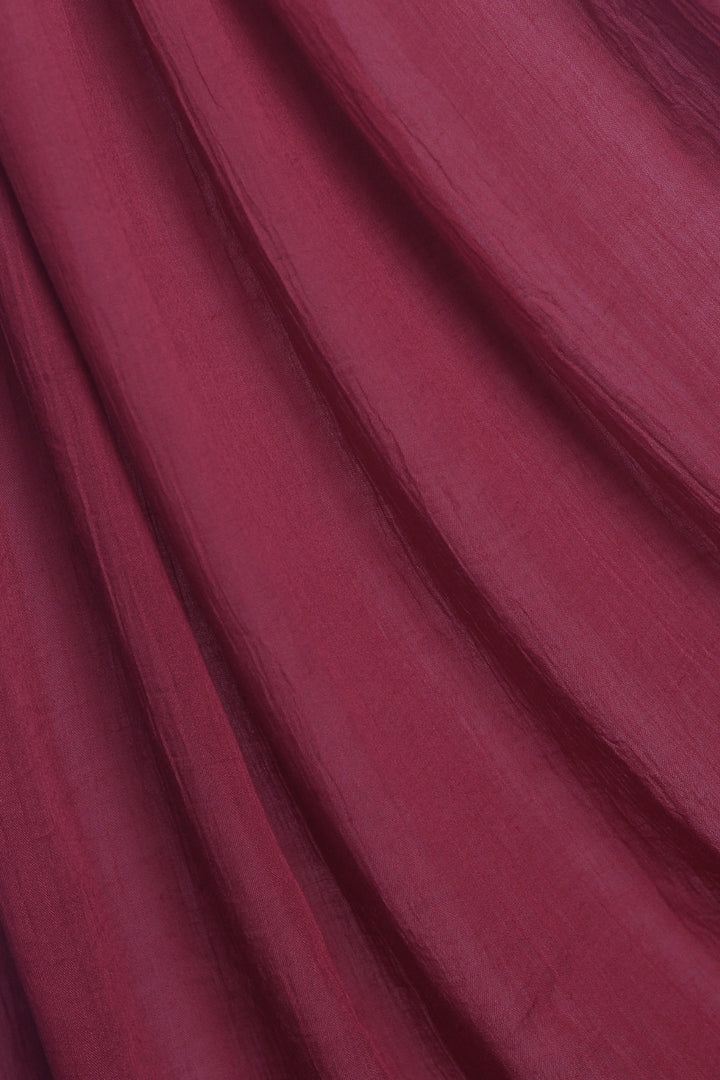Soft Crumpled Lawn Hijab - Ruby Red