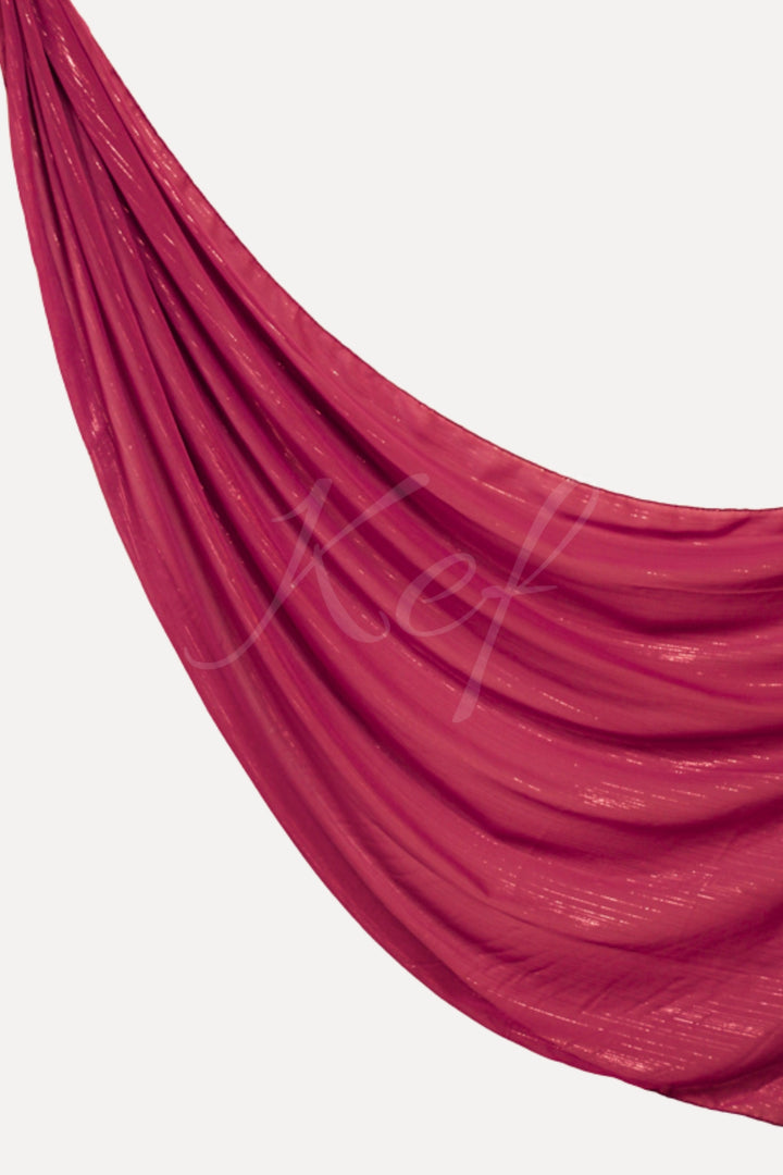 Metallic Chiffon - Ruby Red