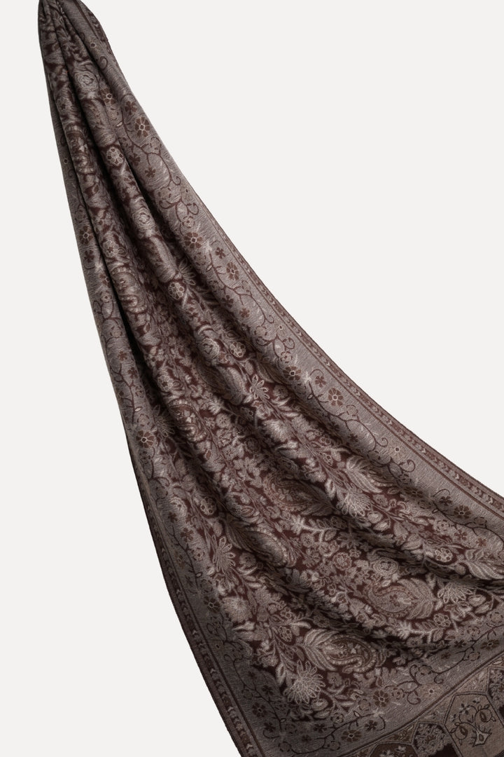 Printed Cashmere Lumia Hijab - Rustic Bronze