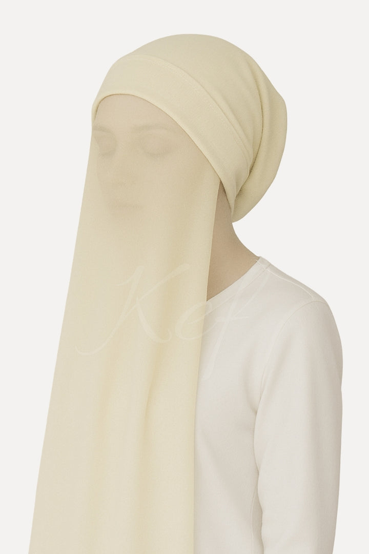 Instant Georgette with Cap - Saddle