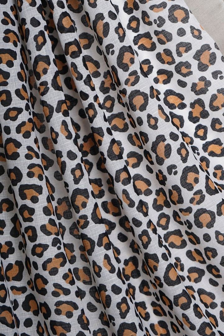 Printed Lawn Leopard - Saddle