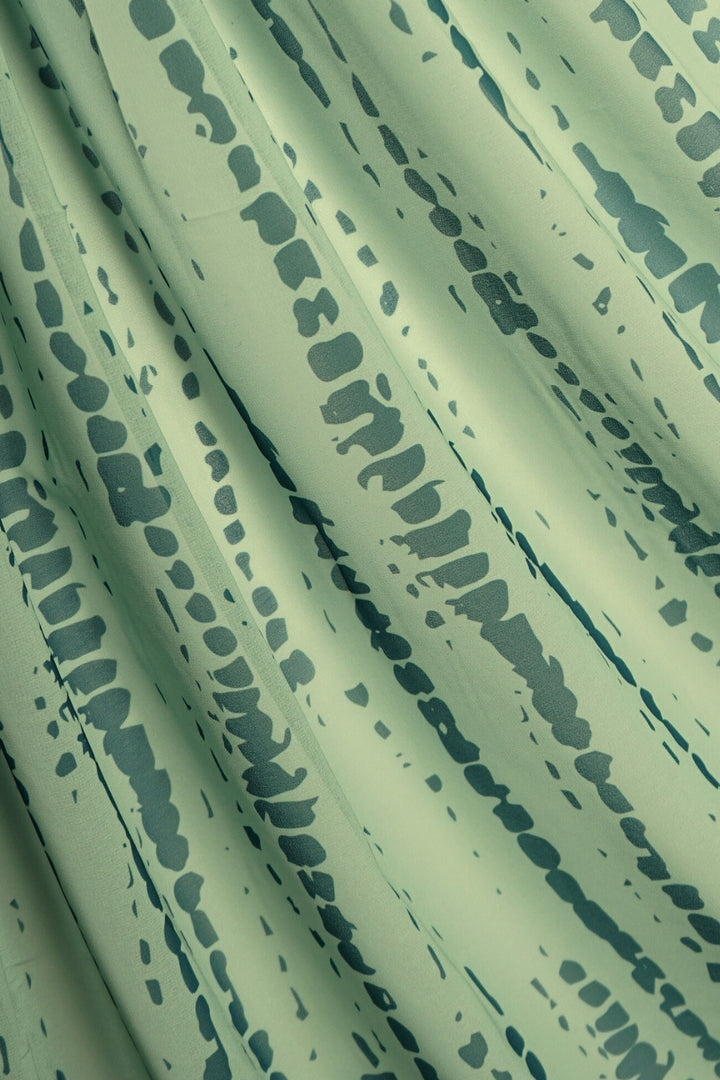 Tiedye Print Chiffon Hijab - Sage