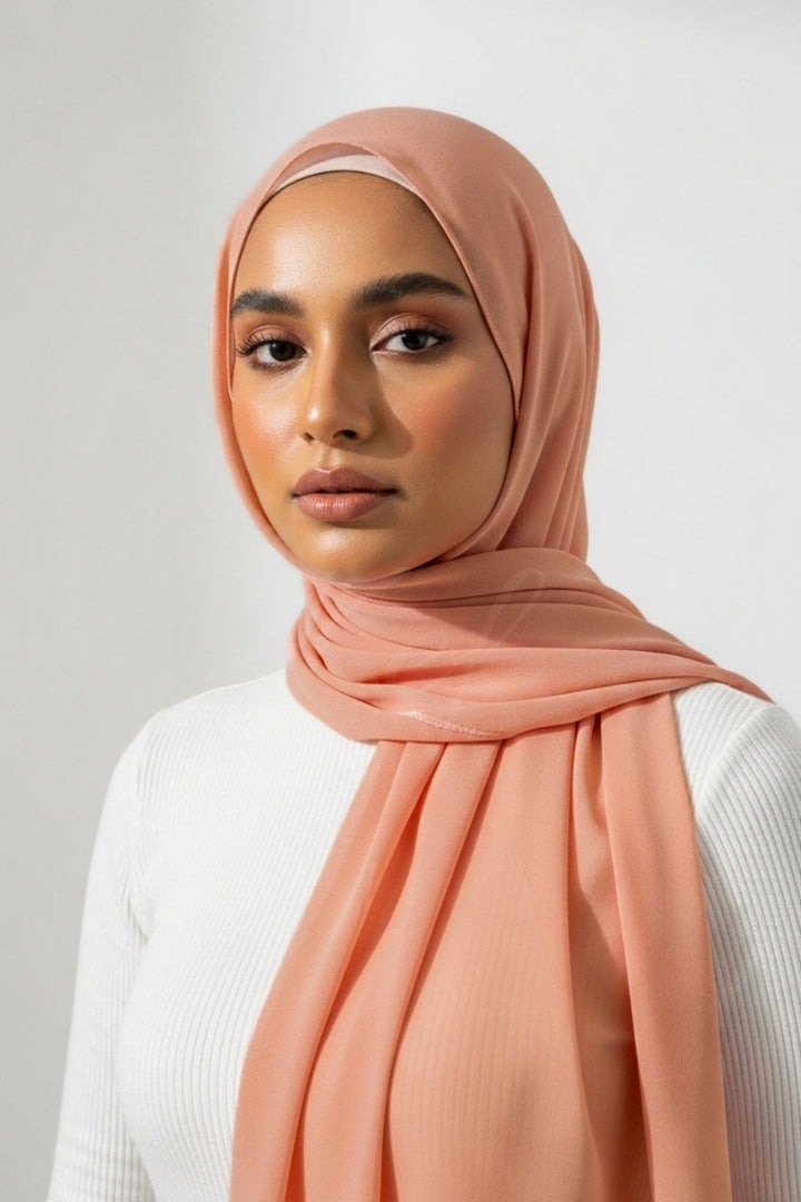 Georgette Hijab - Salmon