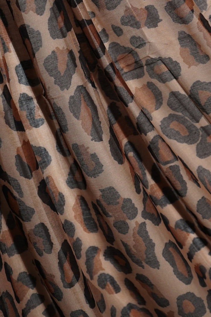 Safari Printed Lawn Hijab - Sand Leopard
