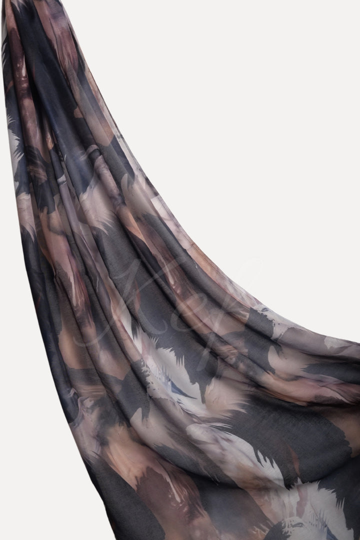 Printed Modal Hijab - Shadow