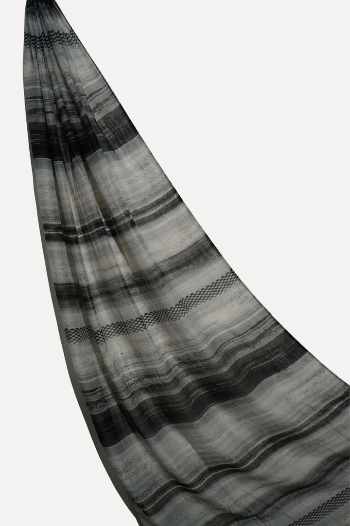 Urban Noir Printed Lawn - Shadow Lines