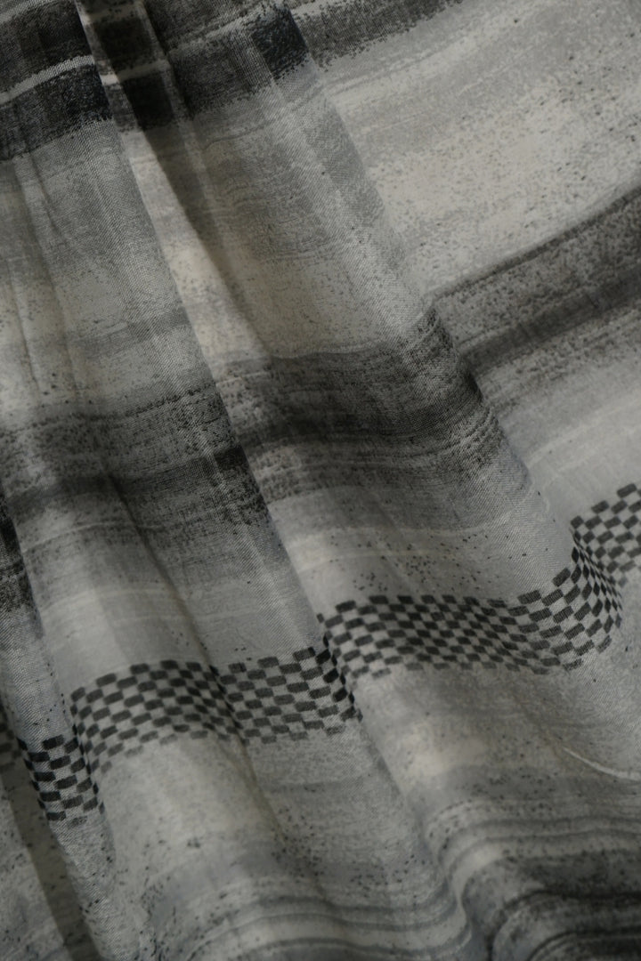 Urban Noir Printed Lawn - Shadow Lines