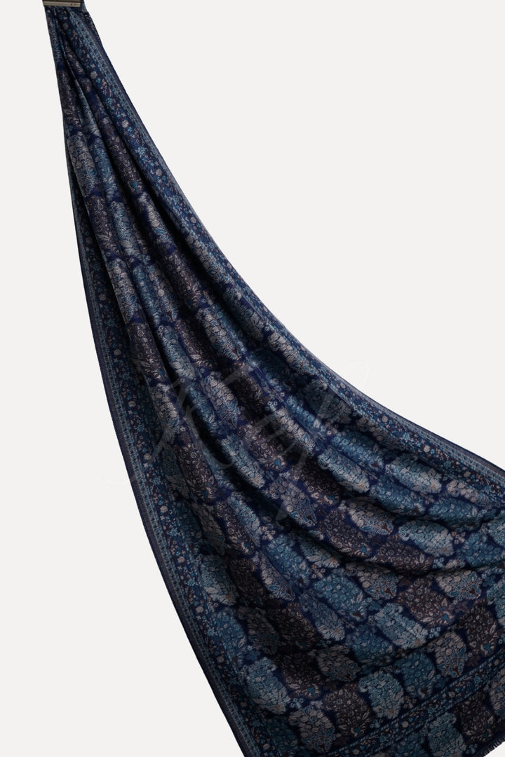 Printed Cashmere Echo Hijab - Shadow Petal