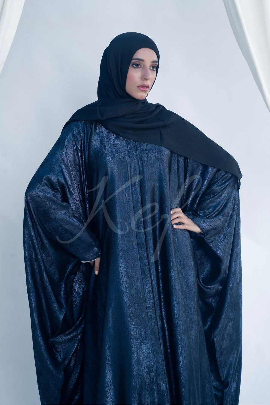 Metallic Black Kaftan