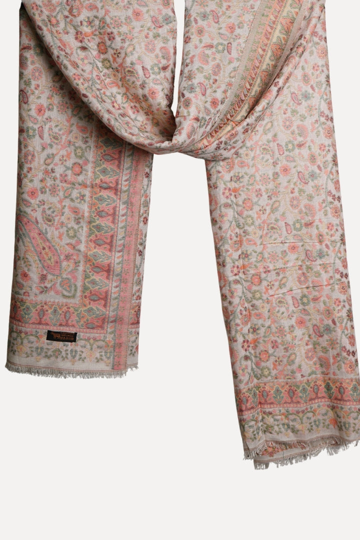 Printed Cashmere Shawl - Silken Frost