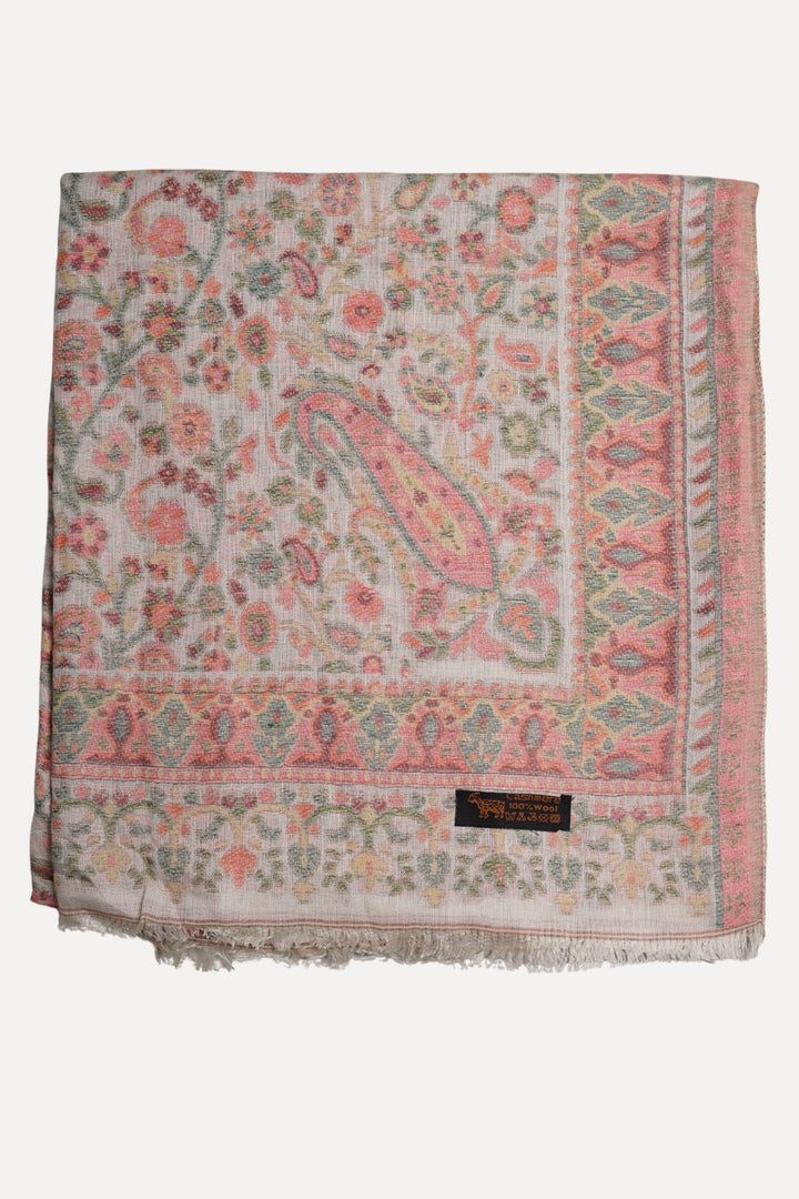 Printed Cashmere Shawl - Silken Frost