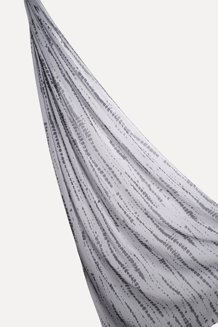 Tiedye Print Chiffon Hijab - Silver