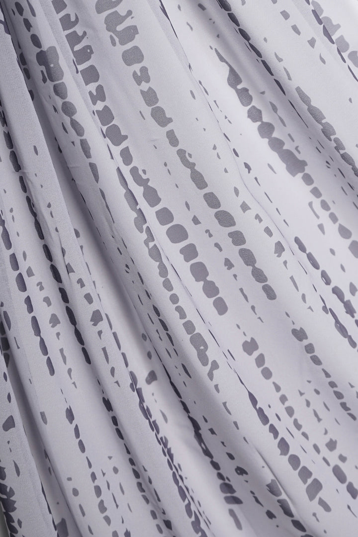 Tiedye Print Chiffon Hijab - Silver