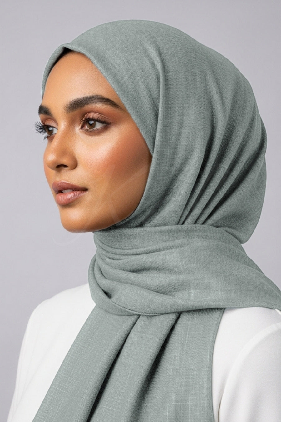 Turkish Lawn XL Hijab - Silver