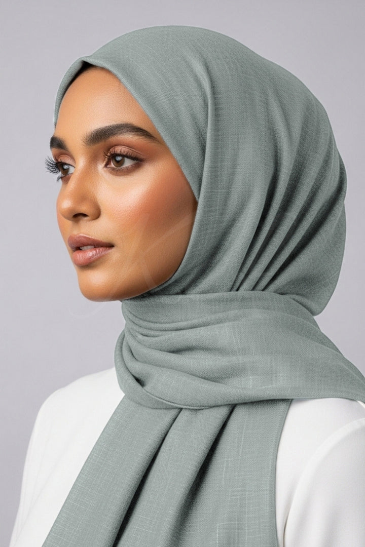 Turkish Lawn Hijab - Silver