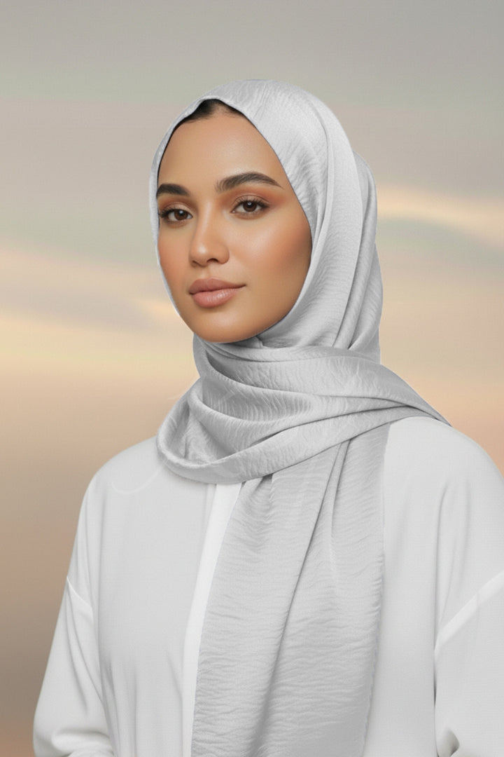 Crepe Textured Chiffon - Silver