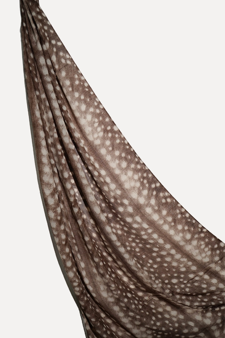 Deer Printed Lawn - Skinny Brown