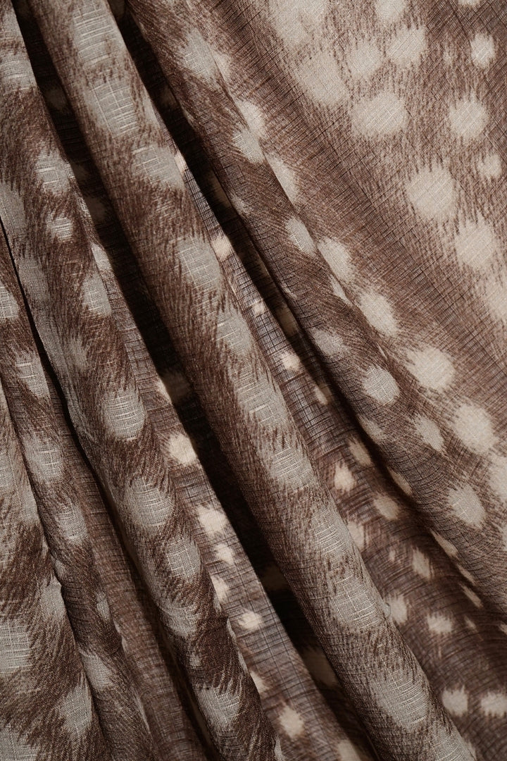 Deer Printed Lawn - Skinny Brown