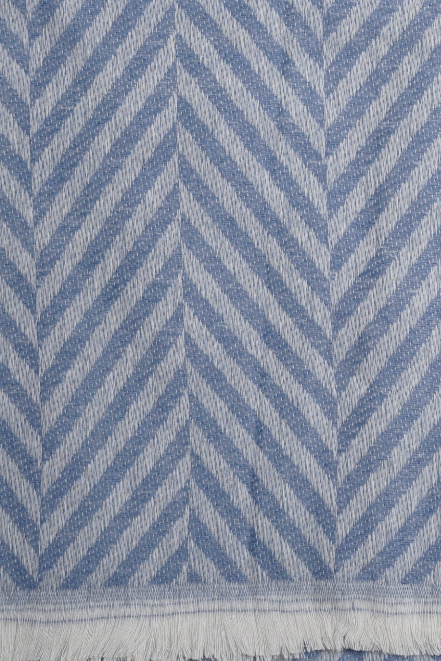 Classic Patterned Cashmere - Sky Weave
