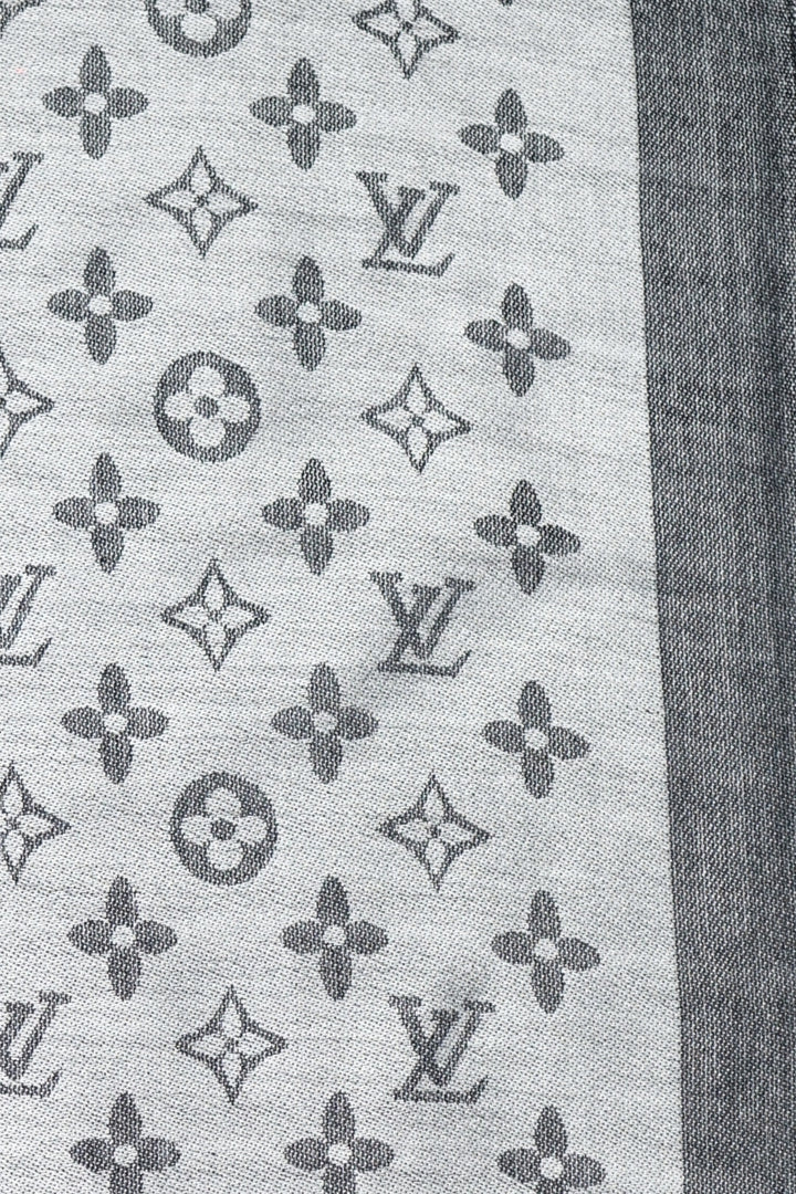 LV Cashmere Hijab -  Smoky Silver