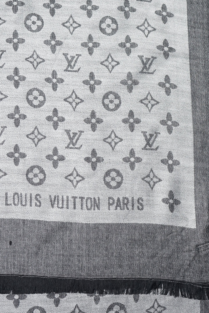 LV Cashmere Hijab -  Smoky Silver