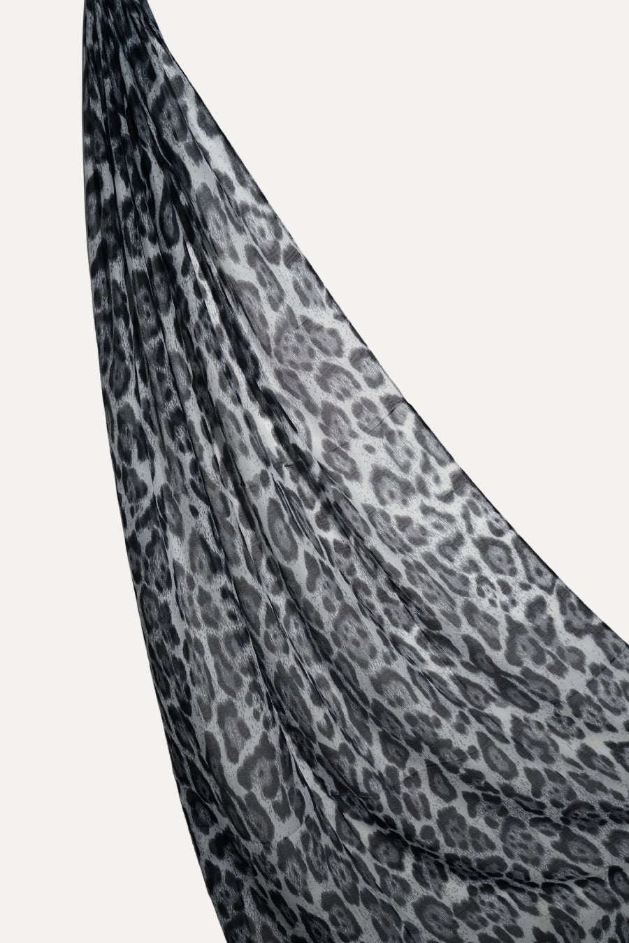 Safari Printed Lawn Hijab - Snow Leopard