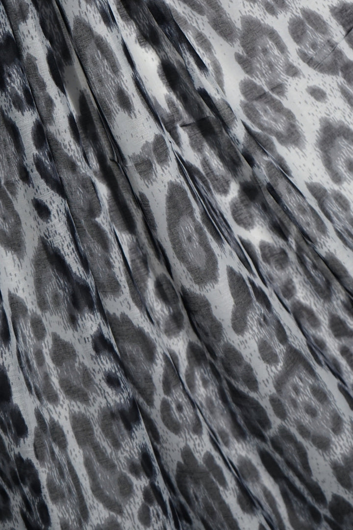 Safari Printed Lawn Hijab - Snow Leopard