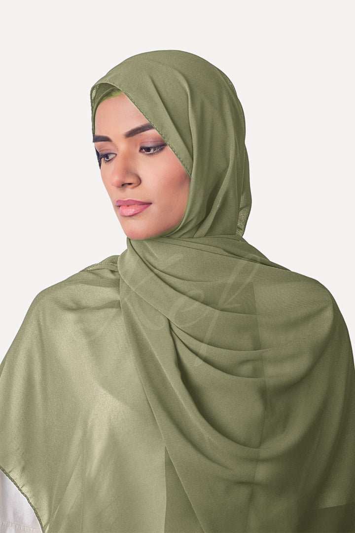 Georgette Hijab - Soft Green