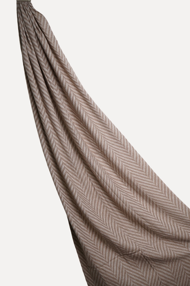 Classic Patterned Cashmere - Soft Mocha