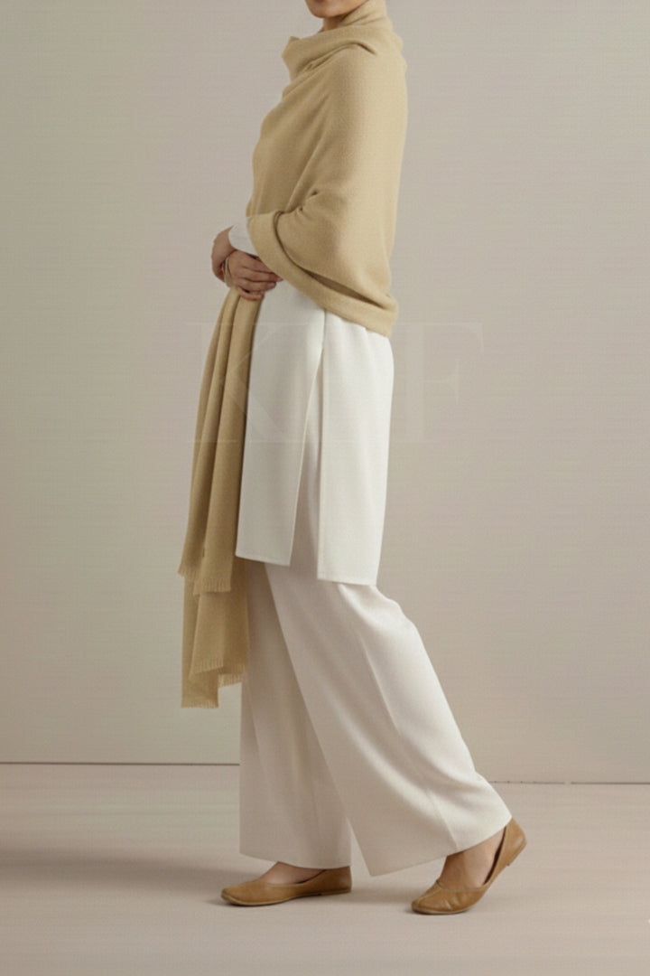 Winter Shawl - Soft Nude