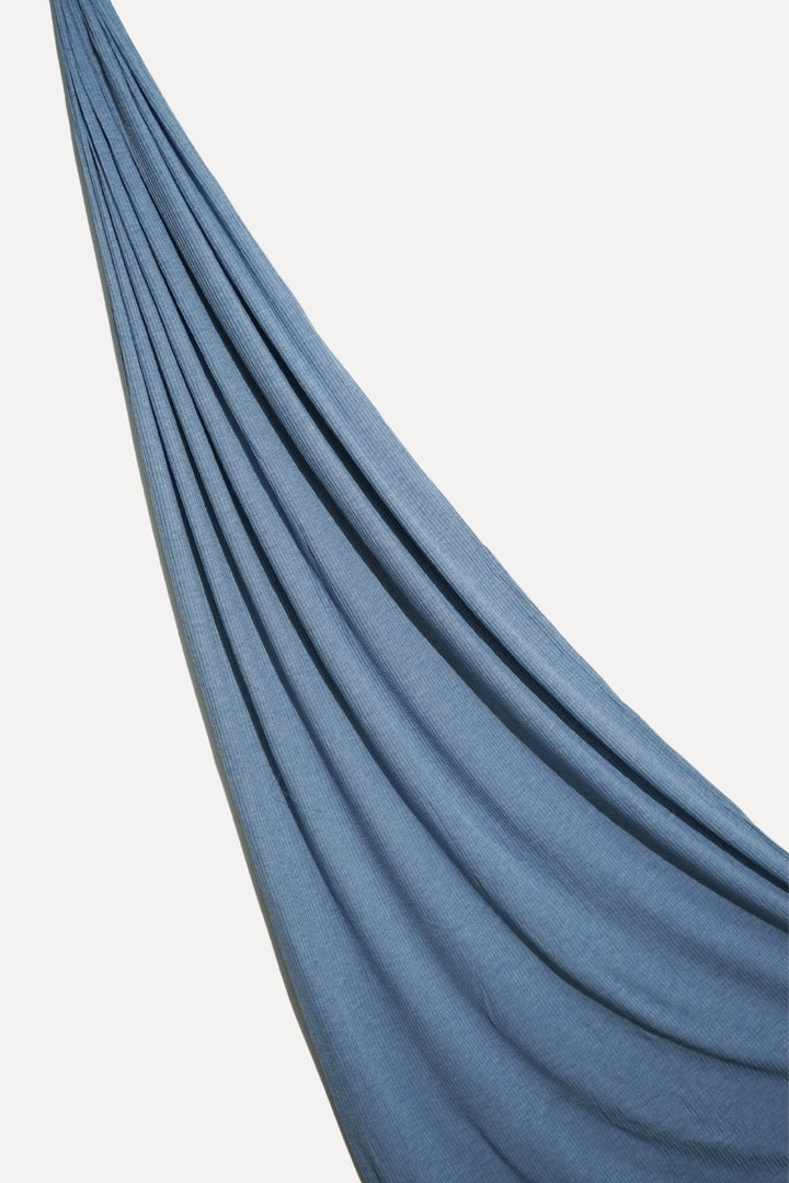 Textured Rib Jersey Hijab - Space Cadet