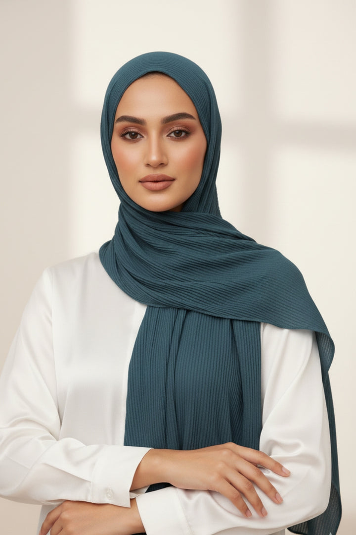 Crinkle Lawn Hijab - Space Cadet