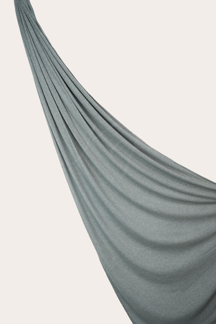 Ribbed Jersey Hijab - Steel