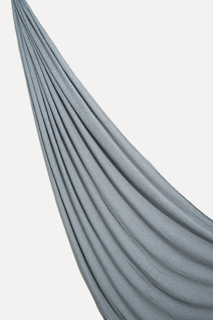 Textured Rib Jersey Hijab - Steel