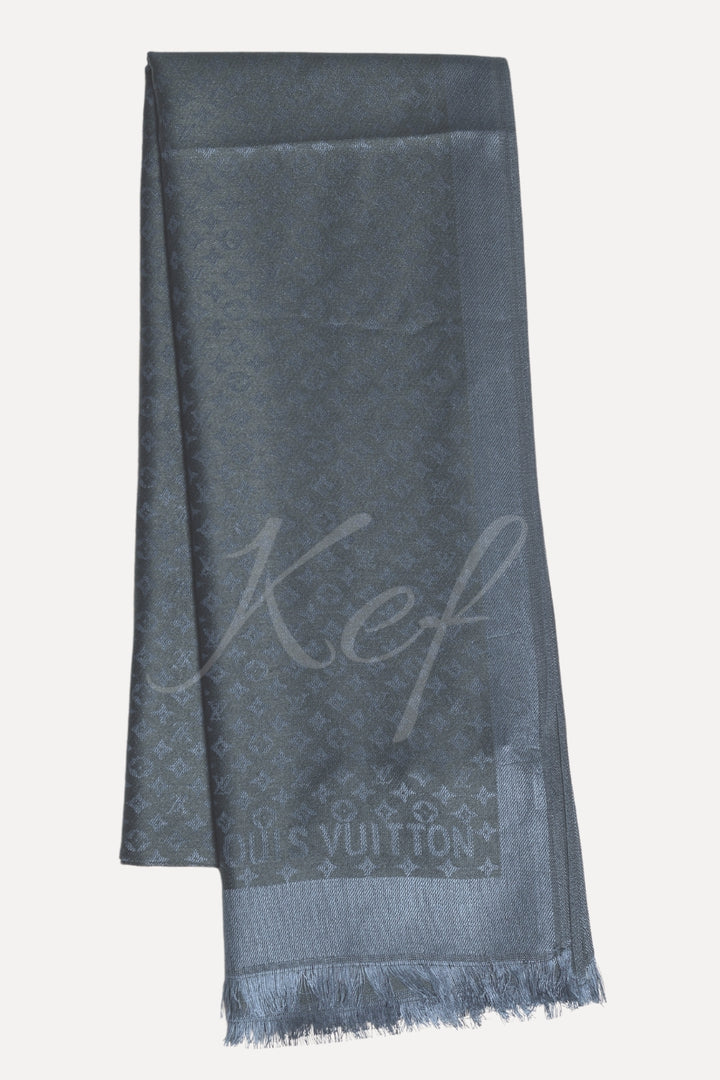 Star LV Cashmere Hijab -  Steel