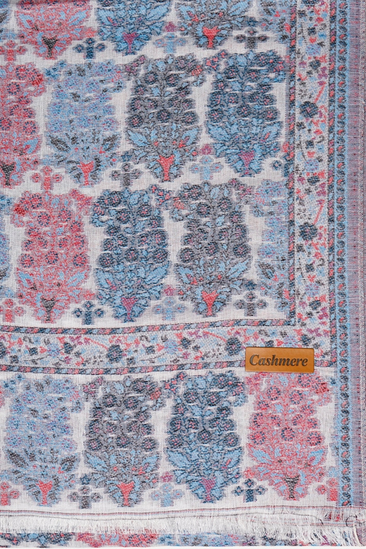 Printed Cashmere Echo Hijab - Steel Rose