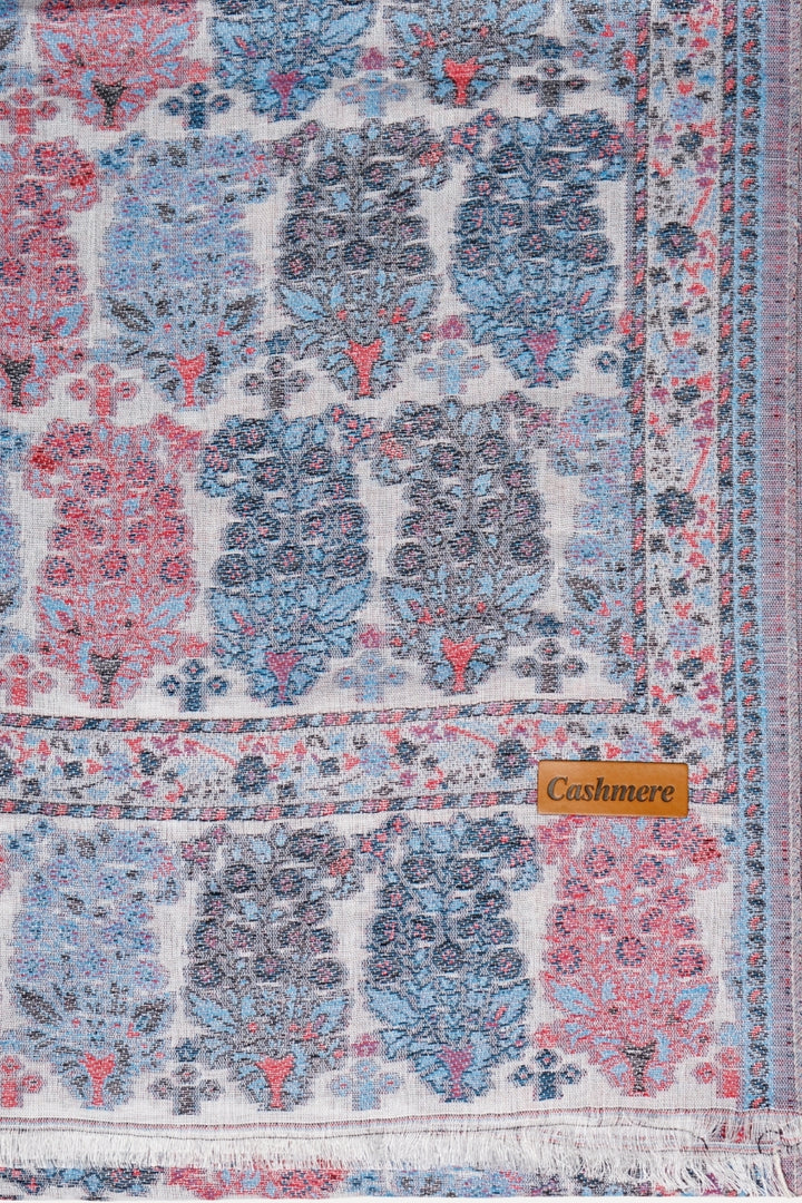 Printed Cashmere Echo Hijab - Steel Rose