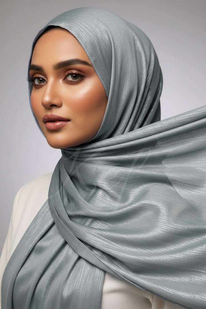 Luxe Chiffon Hijab - Steel