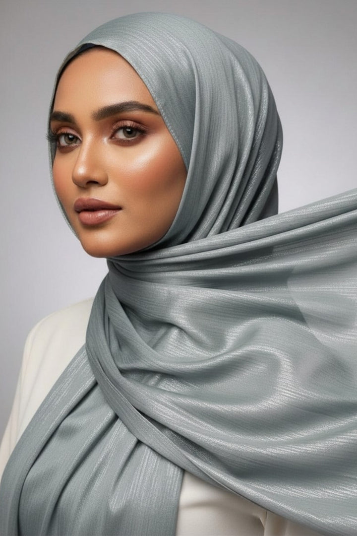 Luxe Chiffon Hijab - Steel