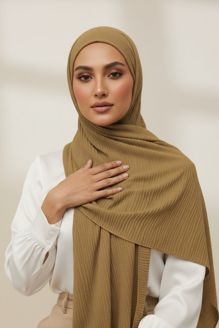 Crinkle Lawn Hijab - Sun