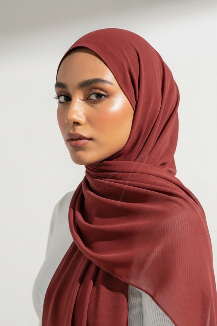 Georgette Hijab - Tan
